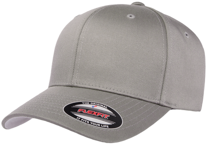 F06277 - FlexFit Wooly Combed Fitted Cap - Grey / S/M - Headwear