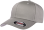 F06277 - FlexFit Wooly Combed Fitted Cap - Grey / S/M - Headwear