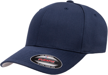 F06277 - FlexFit Wooly Combed Fitted Cap - Navy / S/M - Headwear