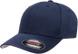 F06277 - FlexFit Wooly Combed Fitted Cap - Navy / S/M - Headwear