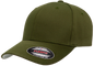 F06277 - FlexFit Wooly Combed Fitted Cap - Olive / S/M - Headwear