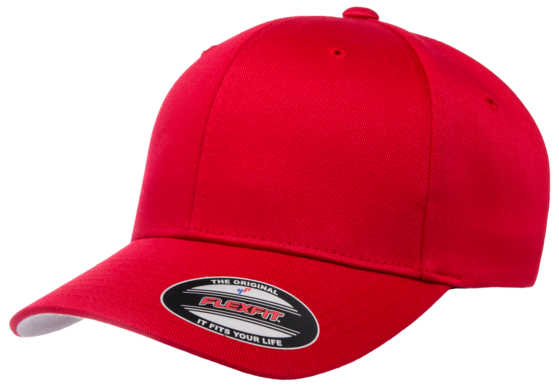F06277 - FlexFit Wooly Combed Fitted Cap - Red / S/M - Headwear