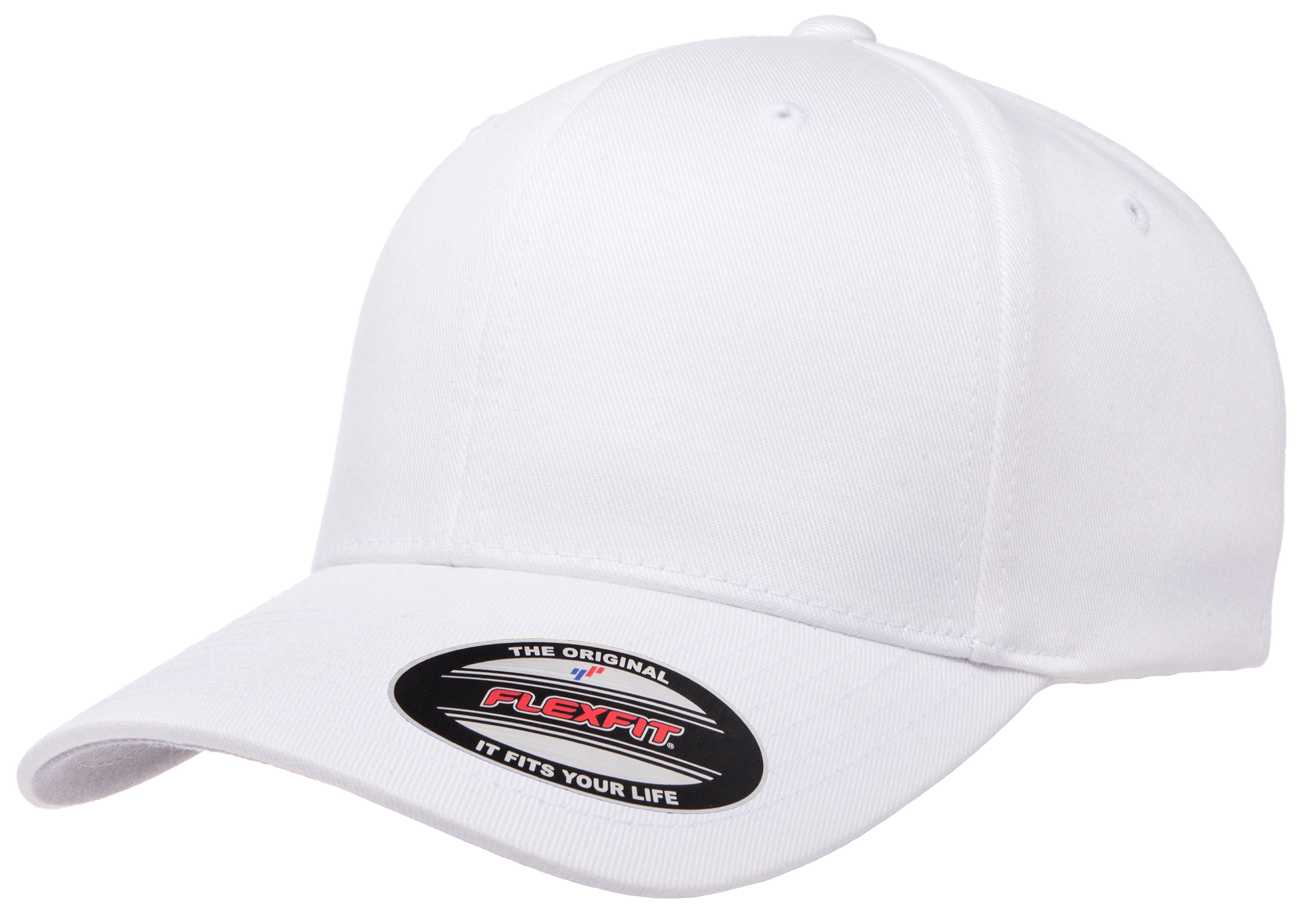 F06277 - FlexFit Wooly Combed Fitted Cap - White / S/M - Headwear