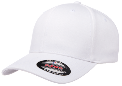 F06277 - FlexFit Wooly Combed Fitted Cap - White / S/M - Headwear