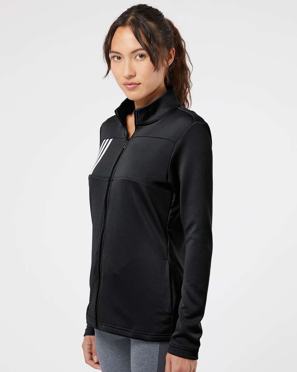 Adidas Women's 3-Stripes Double Knit Full-Zip A483