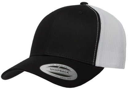 F6606T - YP Classics 2-Tone Snap Back Trucker Cap - Black/White - Headwear