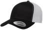 F6606T - YP Classics 2-Tone Snap Back Trucker Cap - Black/White - Headwear