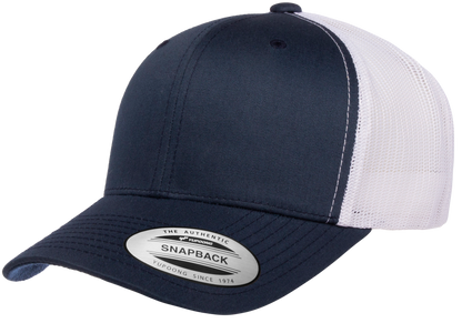 F6606T - YP Classics 2-Tone Snap Back Trucker Cap - Navy/White - Headwear