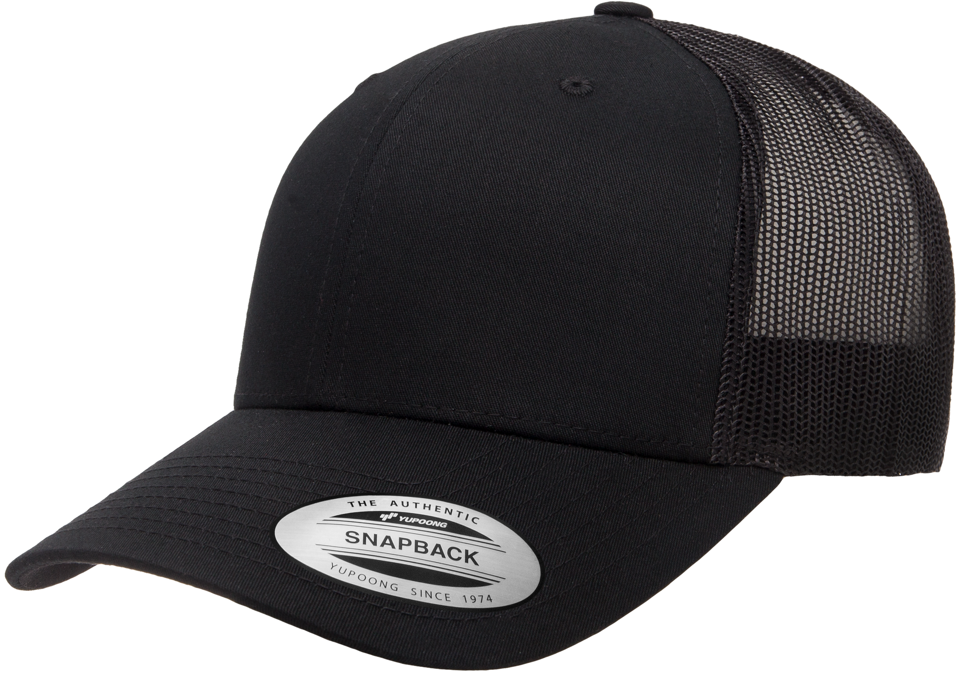 F06606 - YP Classics Snap Back Trucker Cap - Black - Headwear
