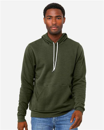 Unisex Sponge Fleece Hoodie Sweatshirt - Military Green -  - 2768