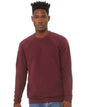 Unisex Sponge Fleece Raglan Crewneck Sweatshirt - Maroon -  - 2003