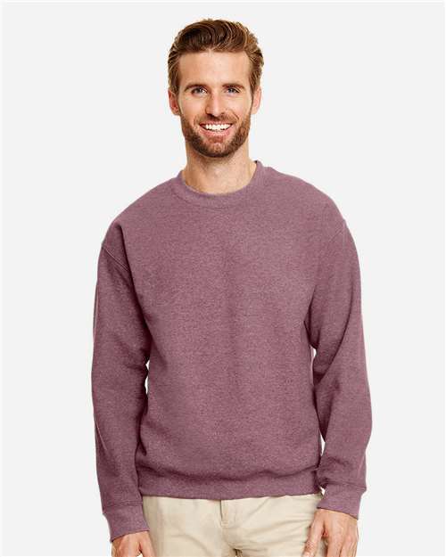 Unisex Heavy Blend™ Crewneck Sweatshirt - Heather Dark Maroon -  - 372