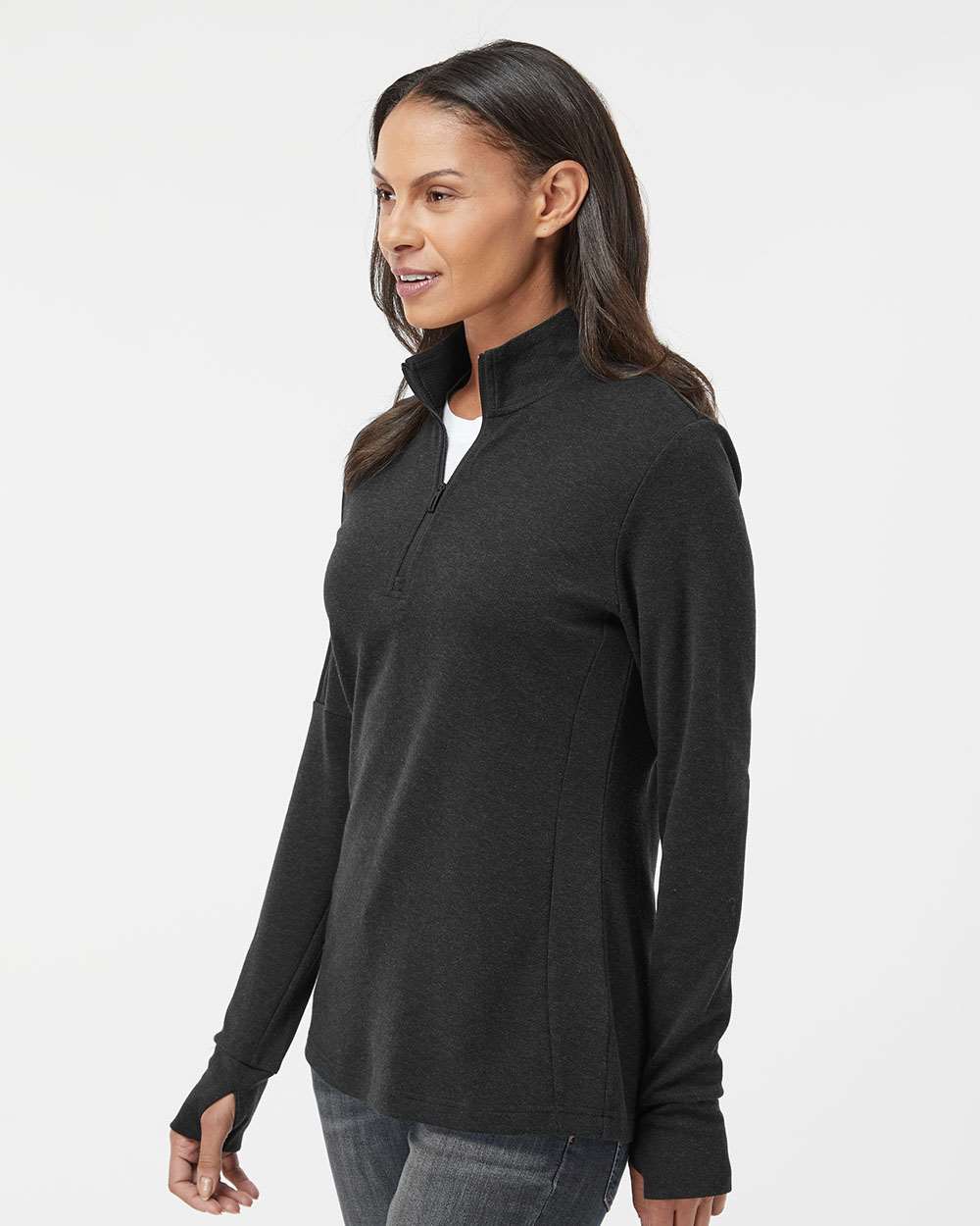 Adidas Women's 3-Stripes Quarter-Zip Sweater A555