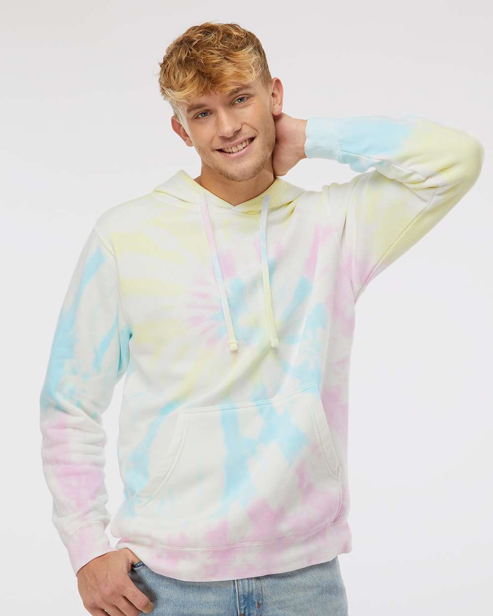 Independent Trading Co. Midweight Tie-Dyed Hooded Sweatshirt PRM4500TD