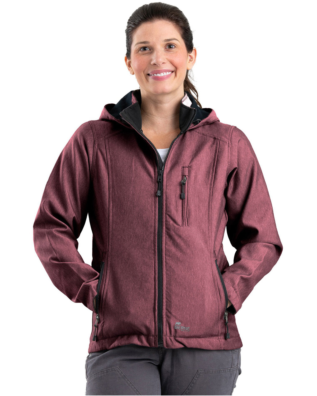 Berne Ladies' Hooded Softshell Jacket WJS301