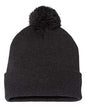 12" Pom-Pom Cuffed Beanie -  - 3015