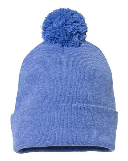 12" Pom-Pom Cuffed Beanie -  - 3015