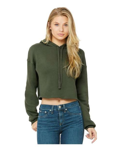 Women's Crop Fleece Hoodie Sweatshirt -  - 6891
