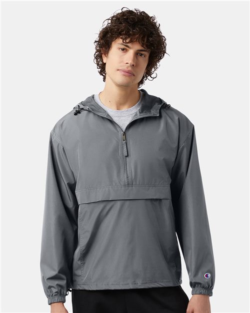 Hooded Packable Quarter-Zip Jacket CO200