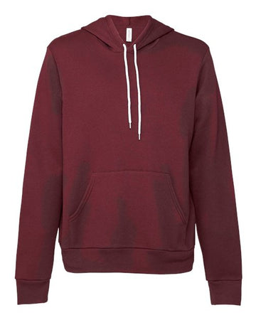 Unisex Sponge Fleece Hoodie Sweatshirt - Maroon -  - 2768