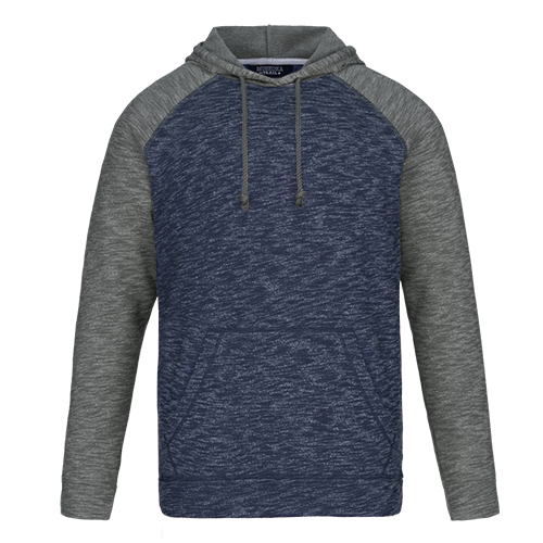 L00745 - Alameda - Adult Pullover Hooded Sweatshirt - Navy/Gunmetal Heather / S / Fleece
