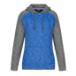 L00746 - Alameda - Ladies Pullover Hooded Sweatshirt - Blue/Gunmetal Heather / XS / Fleece