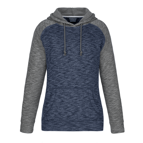 L00746 - Alameda - Ladies Pullover Hooded Sweatshirt - Navy/Gunmetal Heather / XS / Fleece
