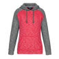 L00746 - Alameda - Ladies Pullover Hooded Sweatshirt - Red/Gunmetal Heather / XS / Fleece