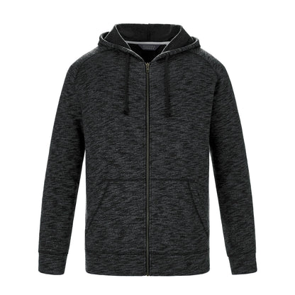 L00750 - Berkeley - Adult Full Zip Hooded Sweatshirt - Black Heather / S / Fleece