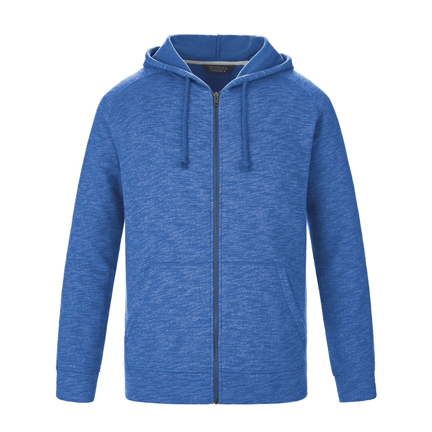 L00750 - Berkeley - Adult Full Zip Hooded Sweatshirt - Blue Heather / S / Fleece