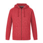L00750 - Berkeley - Adult Full Zip Hooded Sweatshirt - Red Heather / S / Fleece