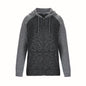 L00756 - Irvine - Ladies Full Zip Hooded Sweatshirt - Black/Gunmetal Heather / XS / Fleece