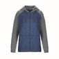 L00756 - Irvine - Ladies Full Zip Hooded Sweatshirt - Navy/Gunmetal Heather / XS / Fleece