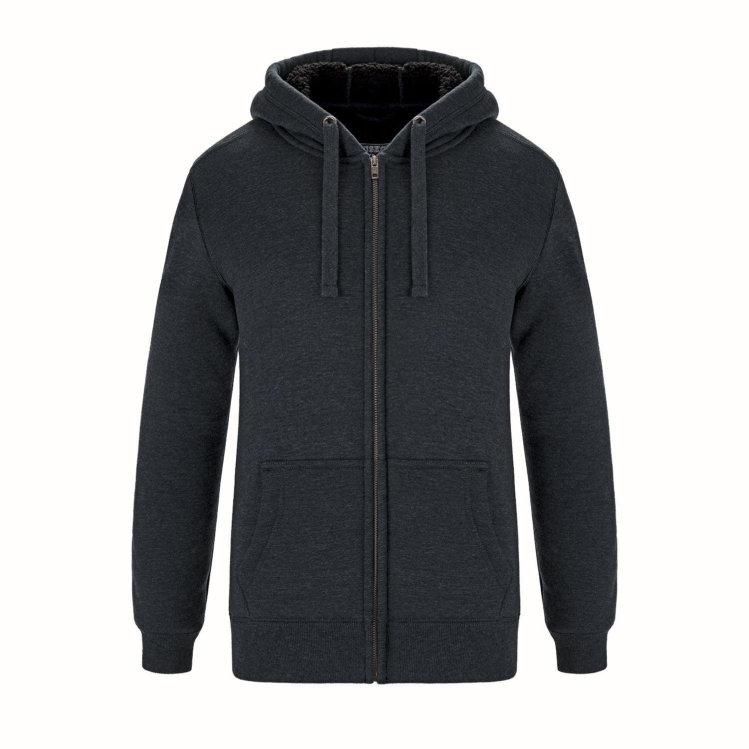 L00786 - Yolo - Ladies Full-Zip Hooded Sweatshirt w/ Sherpa Fleece - Charcoal Heather / XS