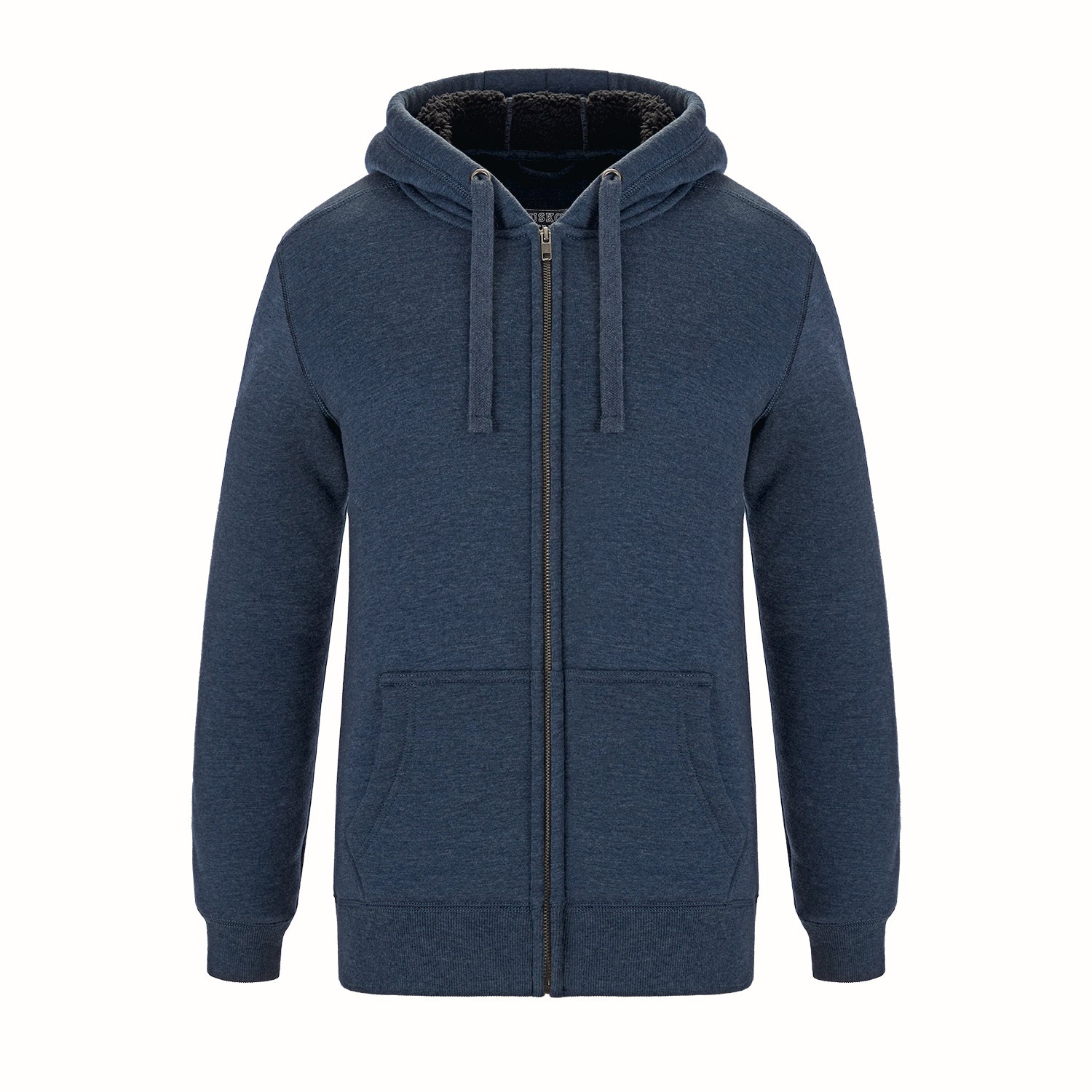 L00786 - Yolo - Ladies Full-Zip Hooded Sweatshirt w/ Sherpa Fleece - Navy Heather / XS