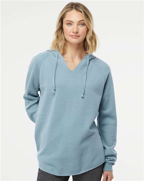 Women’s Lightweight California Wave Wash Hooded Sweatshirt -  - 7789