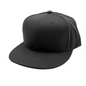 GNV-019 - 6 Panels Round Flat Bill Snapback - Charcoal / One Size - CAPS