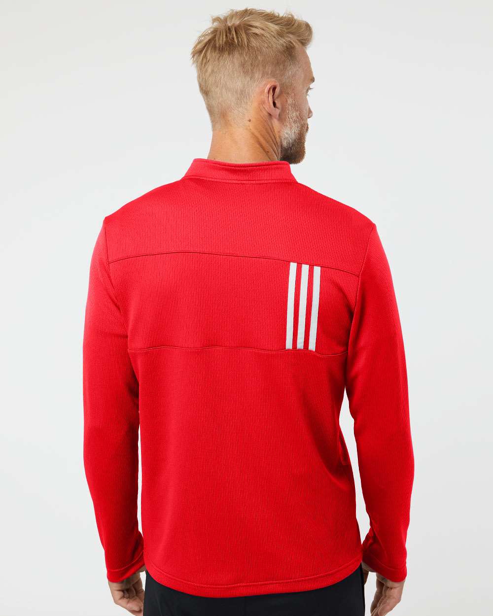 Adidas 3-Stripes Double Knit Quarter-Zip Pullover A482