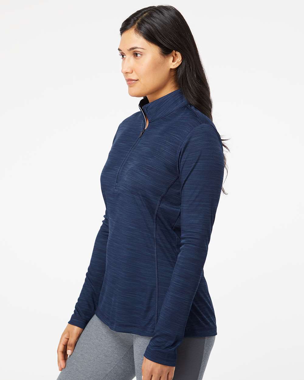 Adidas Women's Lightweight Mélange Quarter-Zip Pullover A476