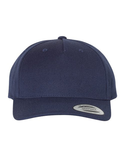 Premium Five-Panel Curved Bill Snapback Cap -  - 8160