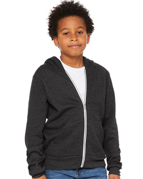 Youth Sponge Fleece Full-Zip Hoodie Sweatshirt -  - 8196 - Toronto Screen Printing- Color