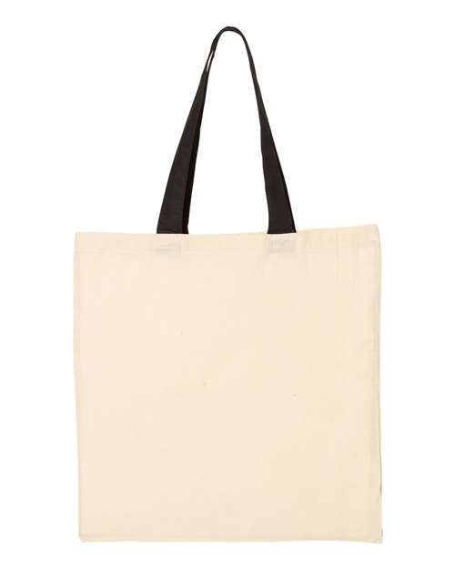 Economical Tote with Contrast-Color Handles -  - 8145 - Toronto Screen Printing- Color
