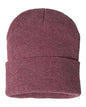 12" Solid Cuffed Beanie -  - 1411
