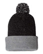 12" Speckled Pom-Pom Cuffed Beanie -  - 8158