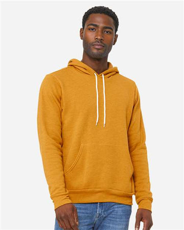 Unisex Sponge Fleece Hoodie Sweatshirt - Heather Mustard -  - 2768