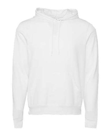 Unisex Sponge Fleece Hoodie Sweatshirt - DTG White -  - 2768