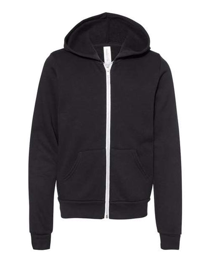 Youth Sponge Fleece Full-Zip Hoodie Sweatshirt -  - 8196