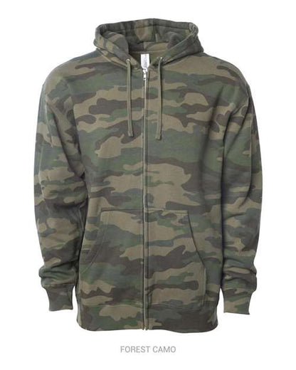 Unisex Midweight Full-Zip Hooded Sweatshirt -  - 1829