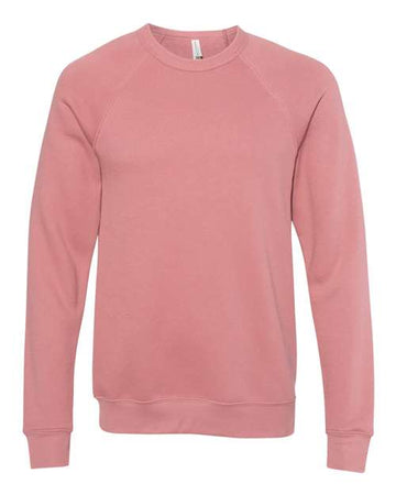 Unisex Sponge Fleece Raglan Crewneck Sweatshirt - Mauve -  - 2003
