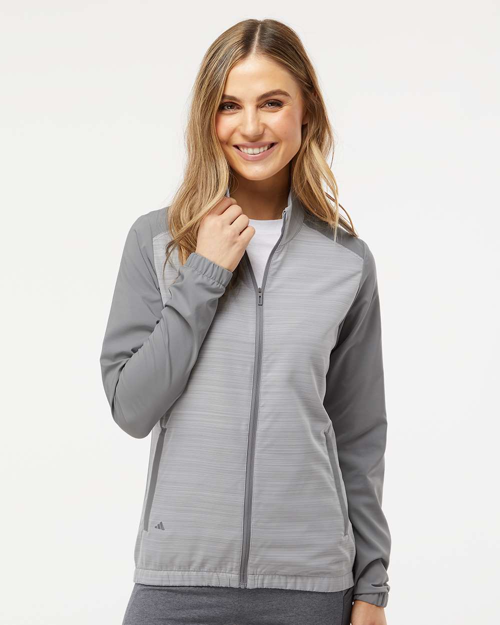 Adidas Women's Heather Block Full-Zip Windshirt A547